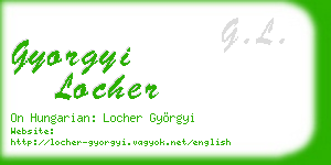 gyorgyi locher business card