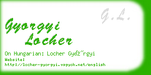 gyorgyi locher business card